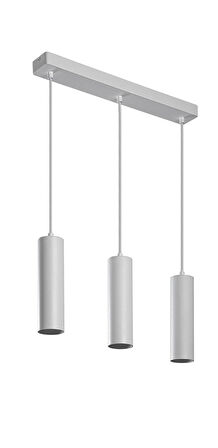MYLİGHTS beyaz 60 cm metal sarkıt üçlü avize os-ram led ampullü 3000k 