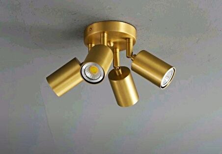 MYLİGHTS MAT ALTIN KAPLAMA  BOYA DEĞİL 4LÜ LED AVİZE LED SPOT GÜN IŞIĞI AMPULÜ HAREKETLİ 