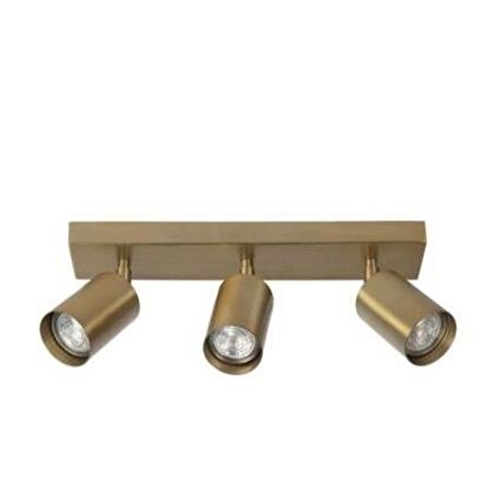 MYLİGHTS MAT ALTIN KAPLAMA  ÜÇLÜ LED SPOT HAREKETLİ LED AVİZE LED APLİK
