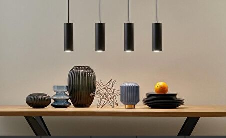 MYLİGHTS  MODERN SPOR  LED AVİZE  SİYAH  GÜN IŞIĞI LED AMPULLÜ PANASONIC MARKA LEDLİ
