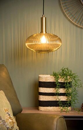 MYLİGHTS RUSTİK  BAL   SARKIT AVİZE 25CM BRONZ ASKILI SPOR TEKLİ AVİZE