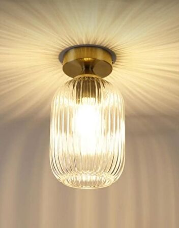 MYLİGHTS RUSTİK VİNTAGE BAL CAMLI TAVAN PLOFONYER AVİZE  