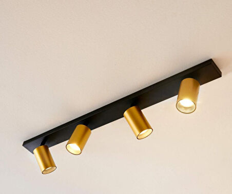 MYLİGHTS  siyah eskitme   DÖRTLÜ LED AVİZE LED SPOT HAREKELİ AVİZE APLULLÜ