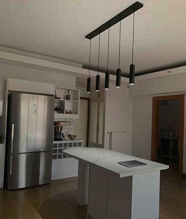 MYLİGHTS  AMPULLÜ  SIRALI MASA ÜSTÜ BEŞLİ SARKIT AVİZE  GU10  LED ampul. Gün isigi dahildir