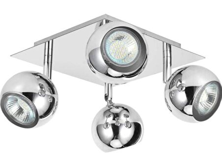 MYLİGHTS 4lü krom SPOT TEKLİ KÜRE PANASONIC GÜN IŞIĞI AMPULLÜ hareketli duvar aplik  led avize   