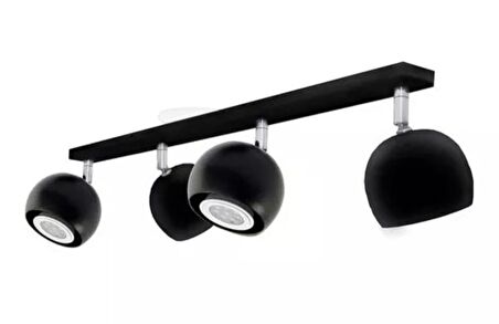 MYLİGHTS  KÜRE    SİYAH DÖRTLÜ LED AVİZE LED SPOT HAREKELİ AVİZE PANASONIC APLULLÜ