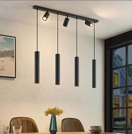 MYLİGHTS  PANASONIC AMPULLÜ  SIRALI MASA ÜSTÜ YEDİLİ  SARKIT AVİZE  GU10  LED ampul. Gün isigi dahildir