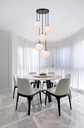 MYLİGHTS  MODERN  SARKIT AVİZE  BEŞLİ  AVİZE  SARKIT SPOR  AVİZE opal camlı   salon avize