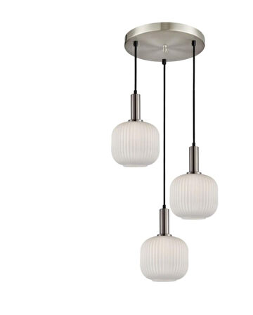 MYLİGHTS paslanmaz inox  kaplama  üçlü opal beyaz cam sarkıt  salon avize modern masa üstü 