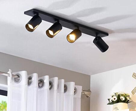Demet habek mylights Panasonic gün ışığı LED ampullü 4lu hareketli LED spot led avize   10 cm kasa 