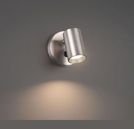 Demet habek mylights gün isigi ampullü paslanmaz inox gövde Anahtarlı LED aplik LED spot Hareketli başlık tekli