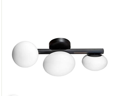 Demet habek mylights modern spor tavan plofonyer  opal camlı salon avize 