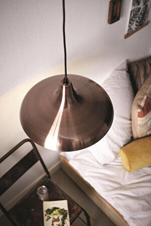 Mylights bakır eskitme kaplama metal tekli sarkıt avize kafe otel tezgah masaüstü otel yatakbaşı aydınlatma