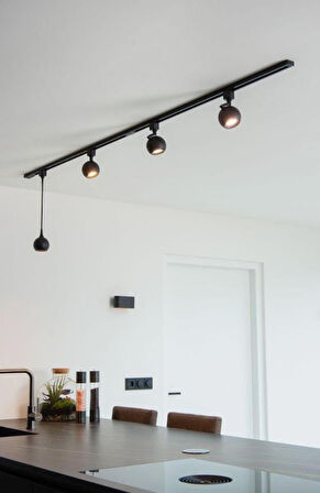 mylights panasonıc led ampullü lküre ray spot 2mt rat ameninyum gövde 