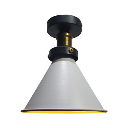 My Light Concept Mylights Beyaz Içi Altın Metal Plofonyer Tavan Avize 18 cm En