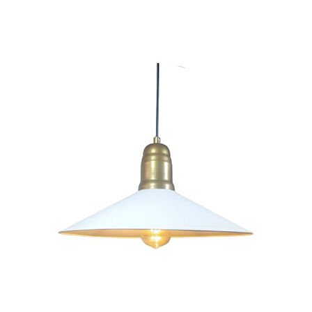 Mylights Retro Rustik Vintage Beyaz Metal Sarkıtavize 40 cm En MYL00239
