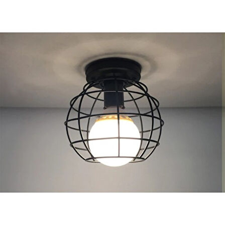 Mylights Retro Rustik Tavan Kafes Avize Armatür 20 cm
