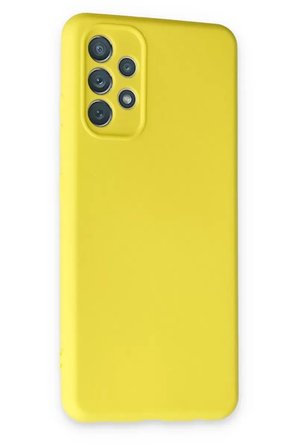 Mey İthalat  Samsung Galaxy A13 4G Kılıf Nano içi Kadife Silikon - Sarı