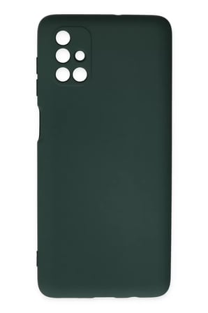 Samsung Galaxy M51 Kılıf Nano içi Kadife Silikon - Koyu Yeşil