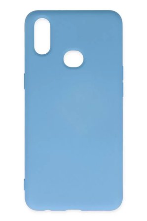 Samsung Galaxy A10S Kılıf Nano içi Kadife Silikon - Mavi