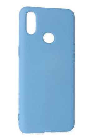 Samsung Galaxy A10S Kılıf Nano içi Kadife Silikon - Mavi