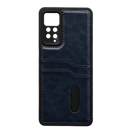 Mey İthalat   Redmi Note 12 Pro 4G Kılıf Sara Kartvizitli Deri Kılıf - Lacivert