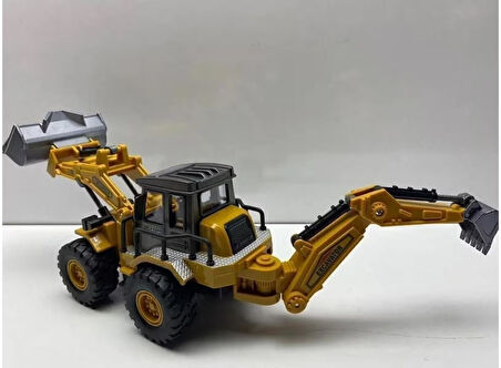 Oyuncak Ekskavatör 1:50 Ölçek Çift Taraflı Kepçeli Diecast Model Kepçe