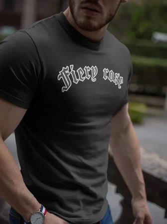 MYTHRIVA  Erkek Bisiklet Yaka Baskılı Oversize T-Shirt - Siyah