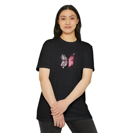 MYTHRIVA  Unisex Bisiklet Yaka Baskılı T-Shirt - Siyah