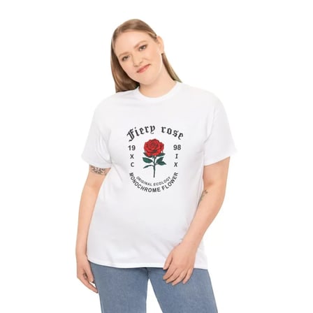 MYTHRIVA  Unisex Bisiklet Yaka Baskılı T-Shirt - Beyaz