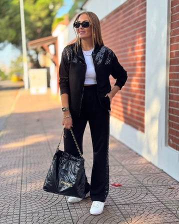 MYTHRIVA  Kadın Iki Iplik Kumaş Pul Ve Fermuar Detaylı Ikili Takım