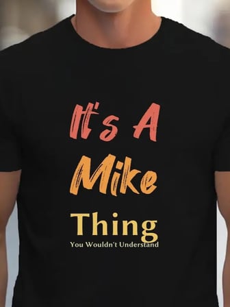 MYTHRIVA  Erkek It Is A Mike Thing Baskılı Erkek T-shirt