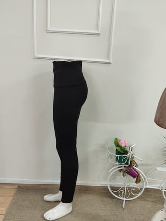 MYTHRIVA  Kadın Yüksek Bel Belden Korseli Kanca Detaylı şardonlu Dalgıç Tayt