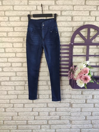 MYTHRIVA  Yüksek Bel Likralı Jean Pantolon 90 Cm