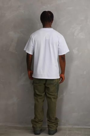 MYTHRIVA  Unisex Baskılı Oversize T-Shirt - Beyaz
