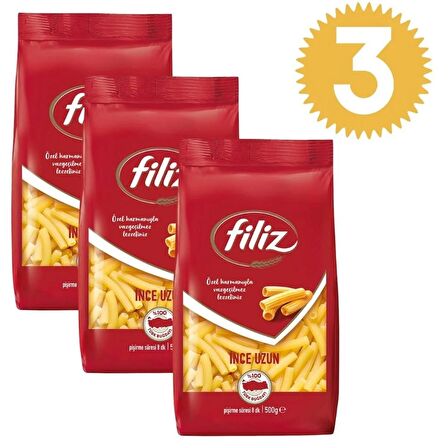  Filiz İnce Uzun Makarna 500gr x3 adet