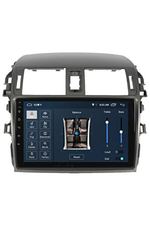 Toyota Corolla Android Carplay Navigasyon Multimedya Ekran Teyp 2gb Ram + 16gb Hdd