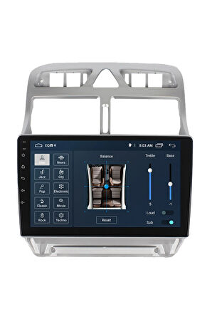 Peugeot 307 Android Carplay Navigasyon Multimedya Ekran Teyp 2gb Ram + 32gb Hdd