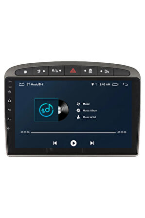Peugeot 308-408 Android Carplay Navigasyon Multimedya Ekran Teyp 2gb Ram + 32gb Hdd