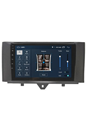 Smart Fortwo Android Carplay Navigasyon Multimedya Ekran Teyp 2gb Ram + 32gb Hdd