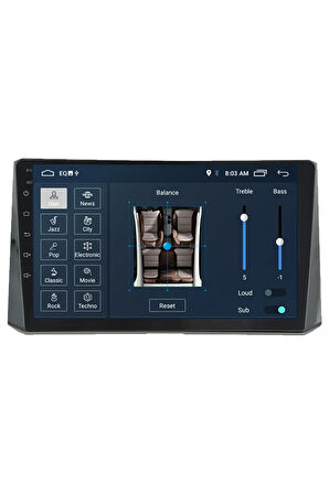 TOYOTA COROLLA ANDROİD CARPLAY NAVİGASYON MULTİMEDYA EKRAN TEYP 2GB RAM + 32GB HDD
