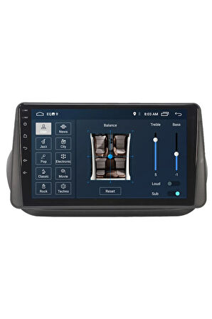 Fıat Fıorıno-citroen Nemo Android Carplay Navigasyon Multimedya Ekran Teyp 2gb Ram 32gb Hdd