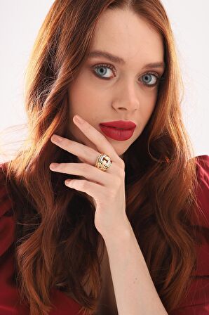 14 Ayar Altın İki Renkli Yüzük