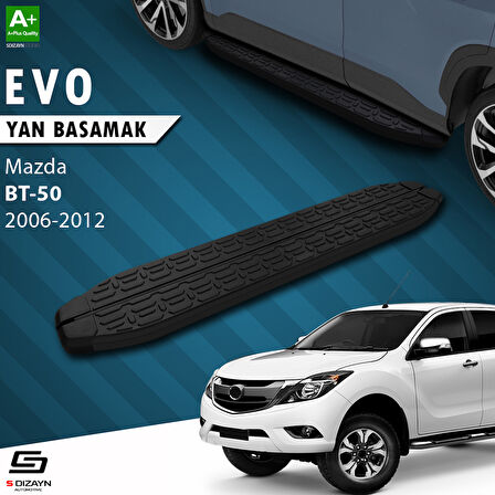 S-Dizayn Mazda BT-50 Pick-Up Evo Siyah Yan Basamak 193 Cm 2006-2012 A+ Kalite