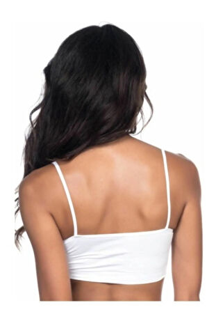 Kadın Beyaz Seamless İp Askılı Büstiyer