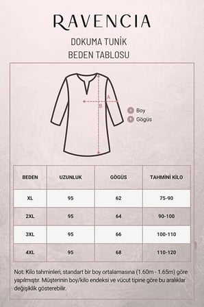 Kadın Geometrik Benek Desenli Bisiklet Yaka Bağcıklı Dokuma Viskon Tunik