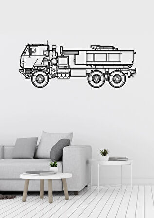 M 412 Kamyon Desenli Dekoratif Metal Duvar Süsü