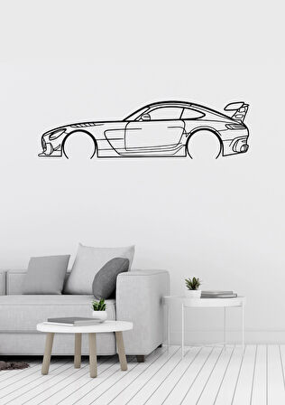 Mercedes AMG GT Otomobil Desenli Dekoratif Metal Duvar Süsü