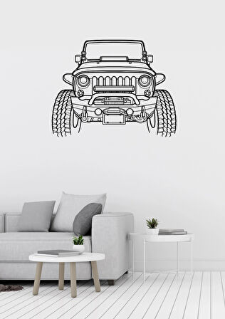 Jeep Wrangler Desenli Dekoratif Metal Duvar Süsü