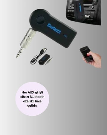 Bluetooth Destekli AUX Müzik ve Konuşma Cihazı